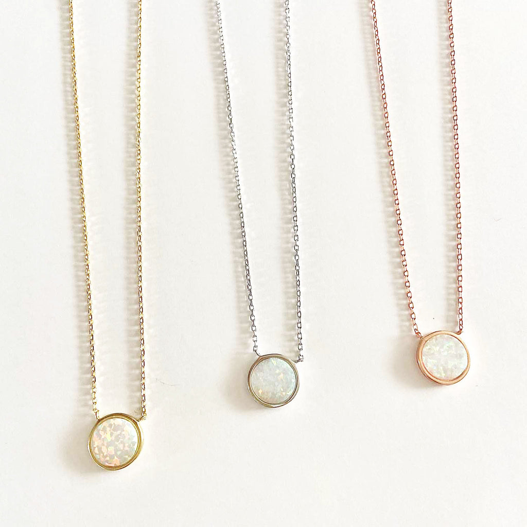 Round Opal Necklace
