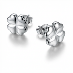Celtic Four Leaf Clover Post Earrings