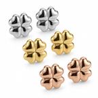 Celtic Four Leaf Clover Post Earrings