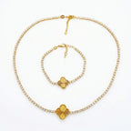 Luxe Clover Tennis Necklace