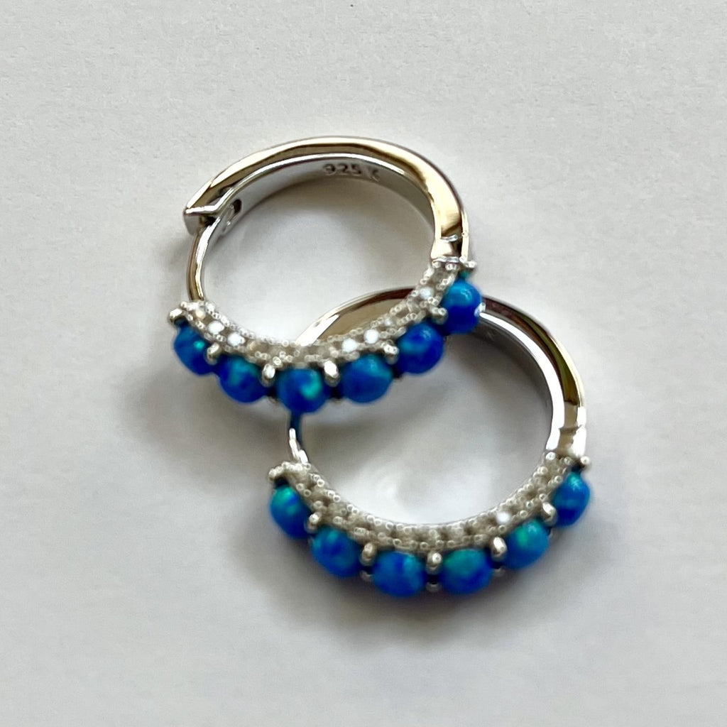 Opal Hoop Earrings