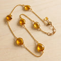 Sundrop Citrine Station Necklace