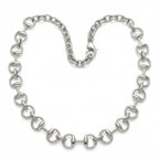 Equestrian Stirrup Link Necklace - Silver
