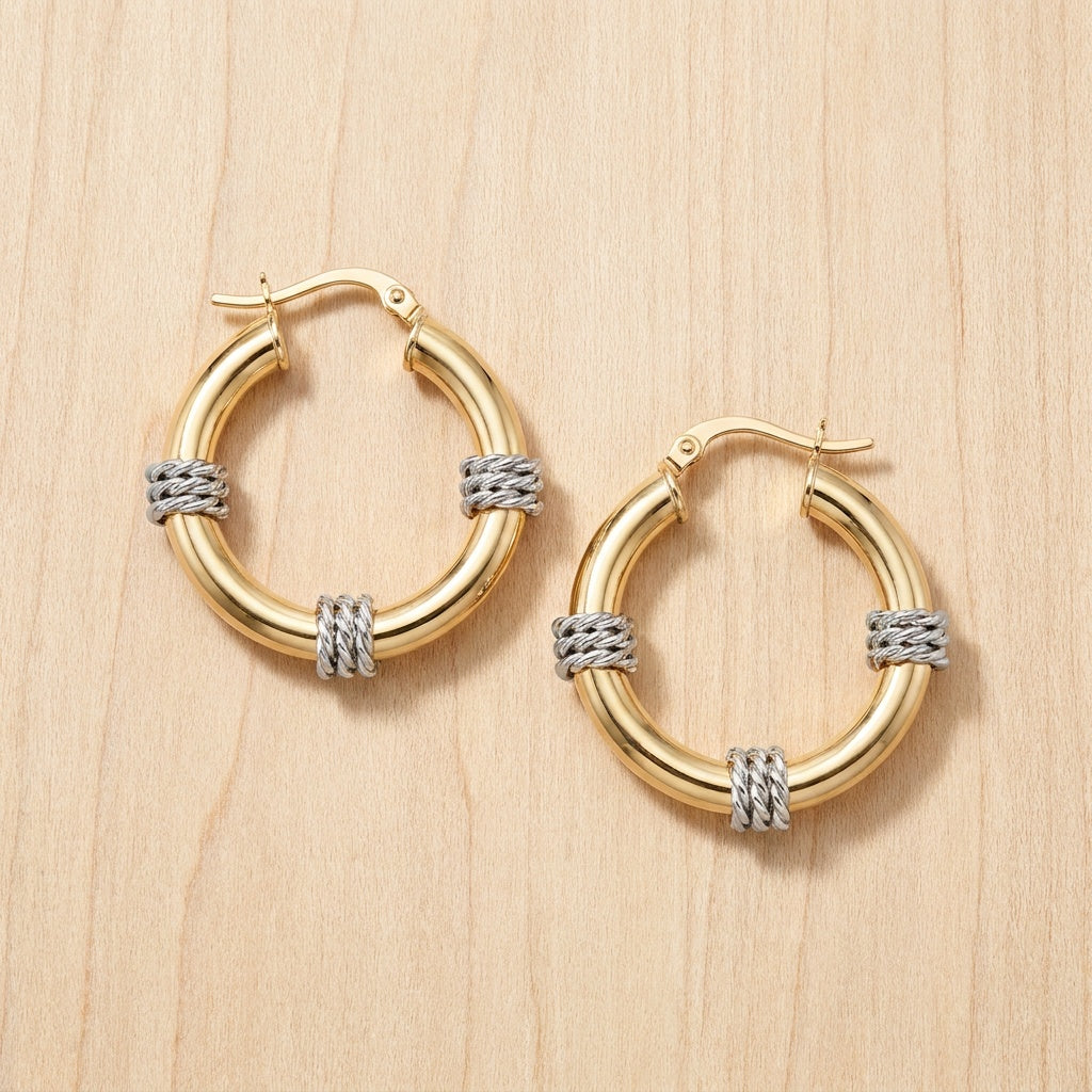Triple Chained Hoops