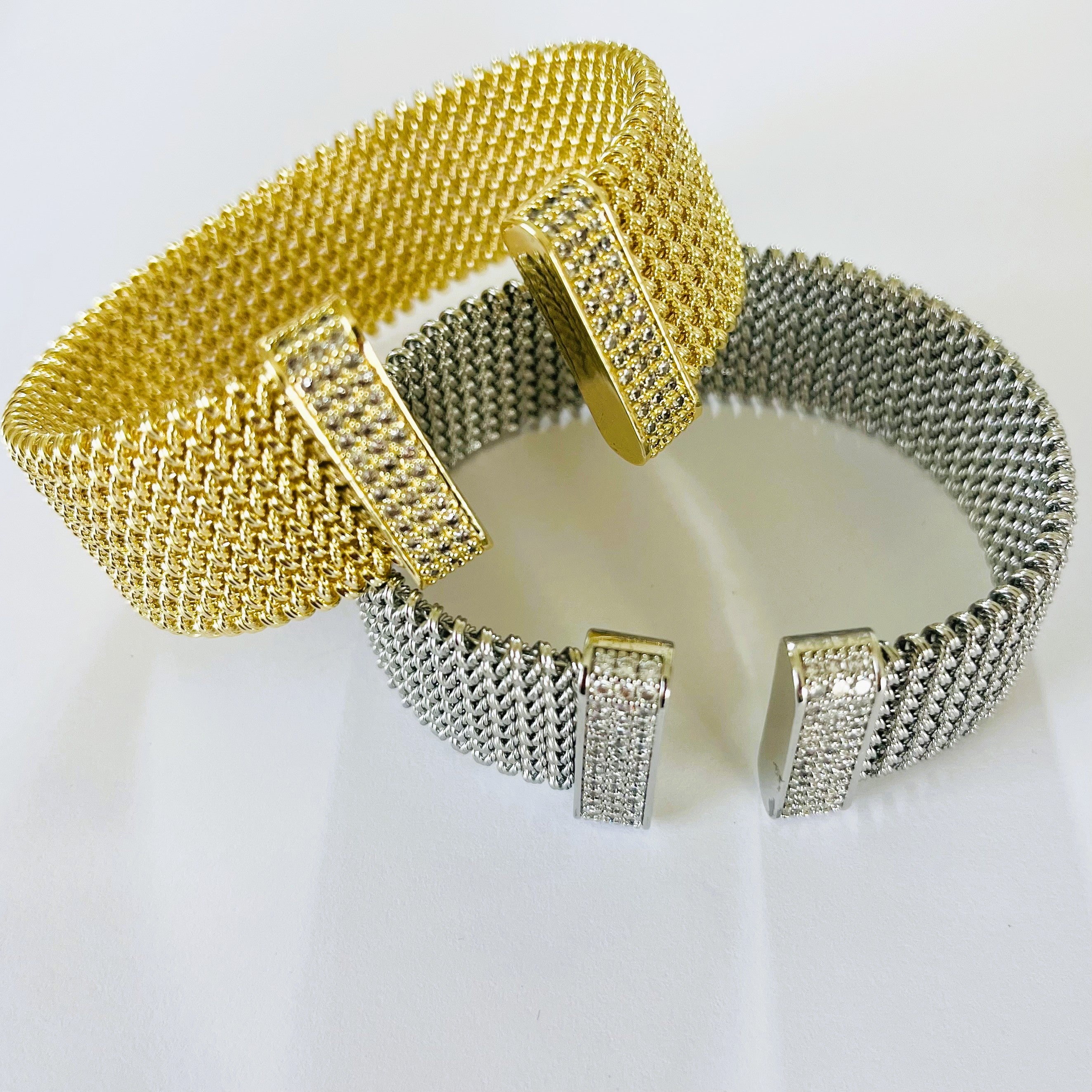 Statement Mesh Cuff Bracelet