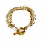 Moonstone & Gold Fill Curb Chain