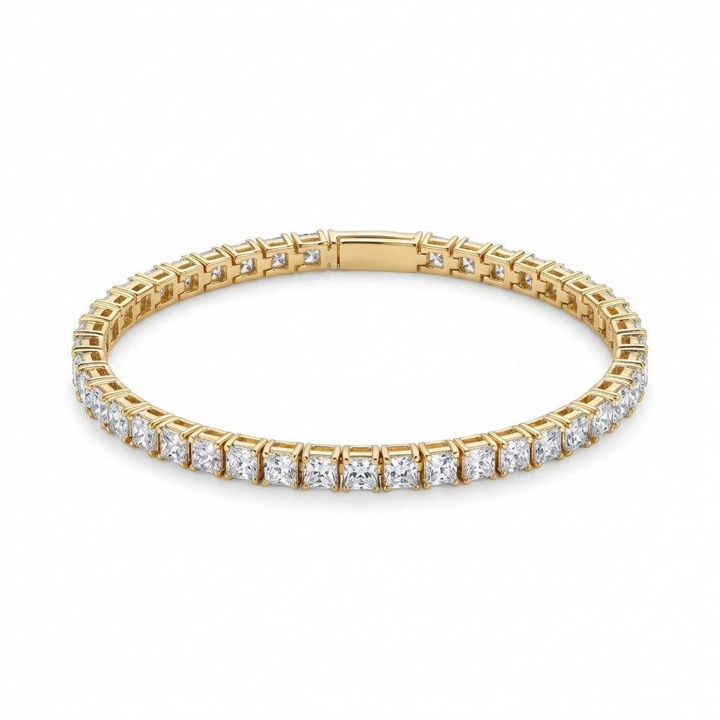 Princess-Cut Diamond Tennis Bracelet