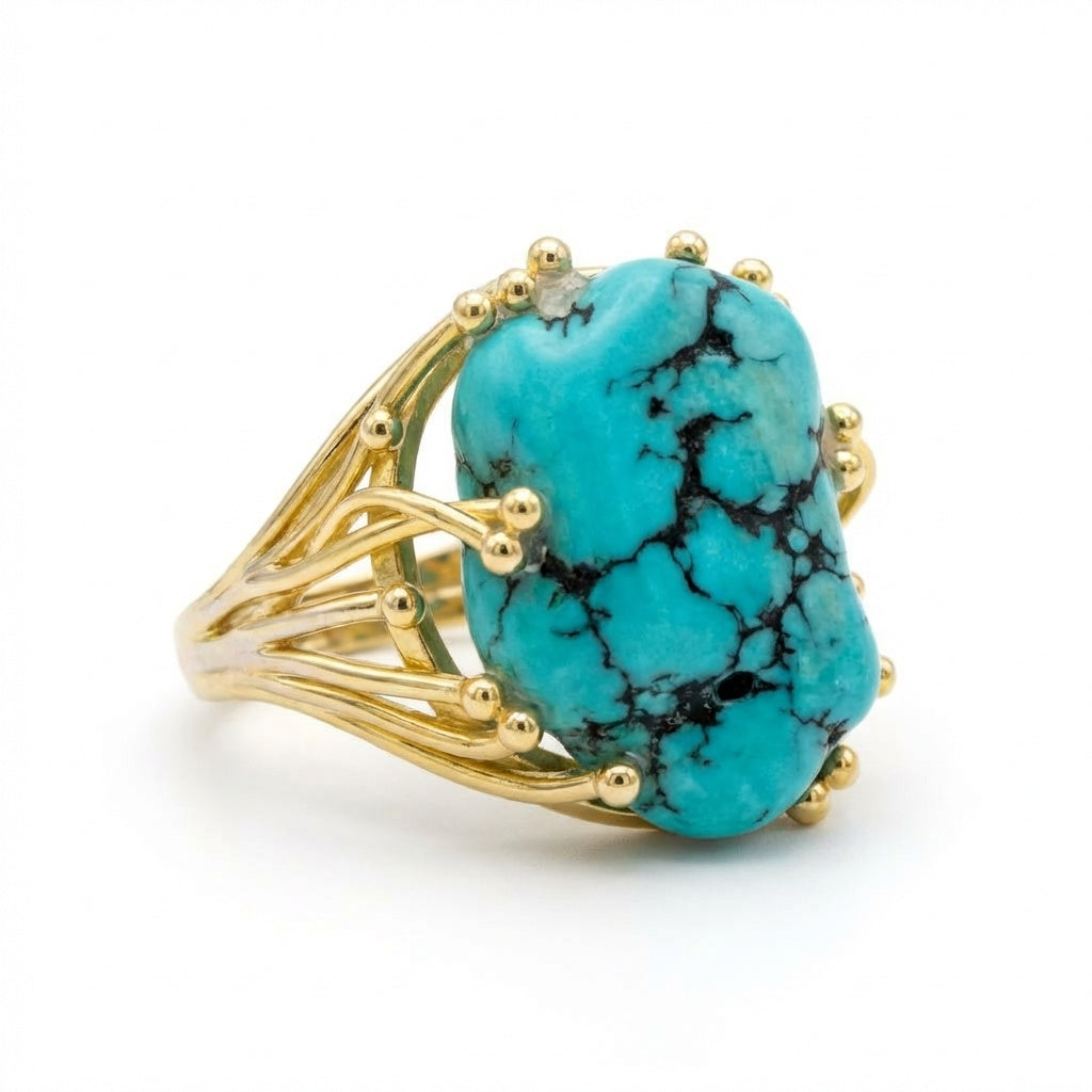 Turquoise Goddess Adjustable Ring