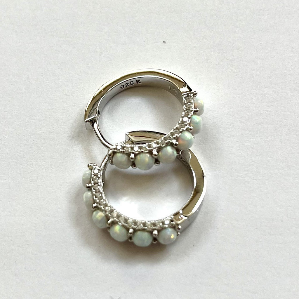 Opal Hoop Earrings