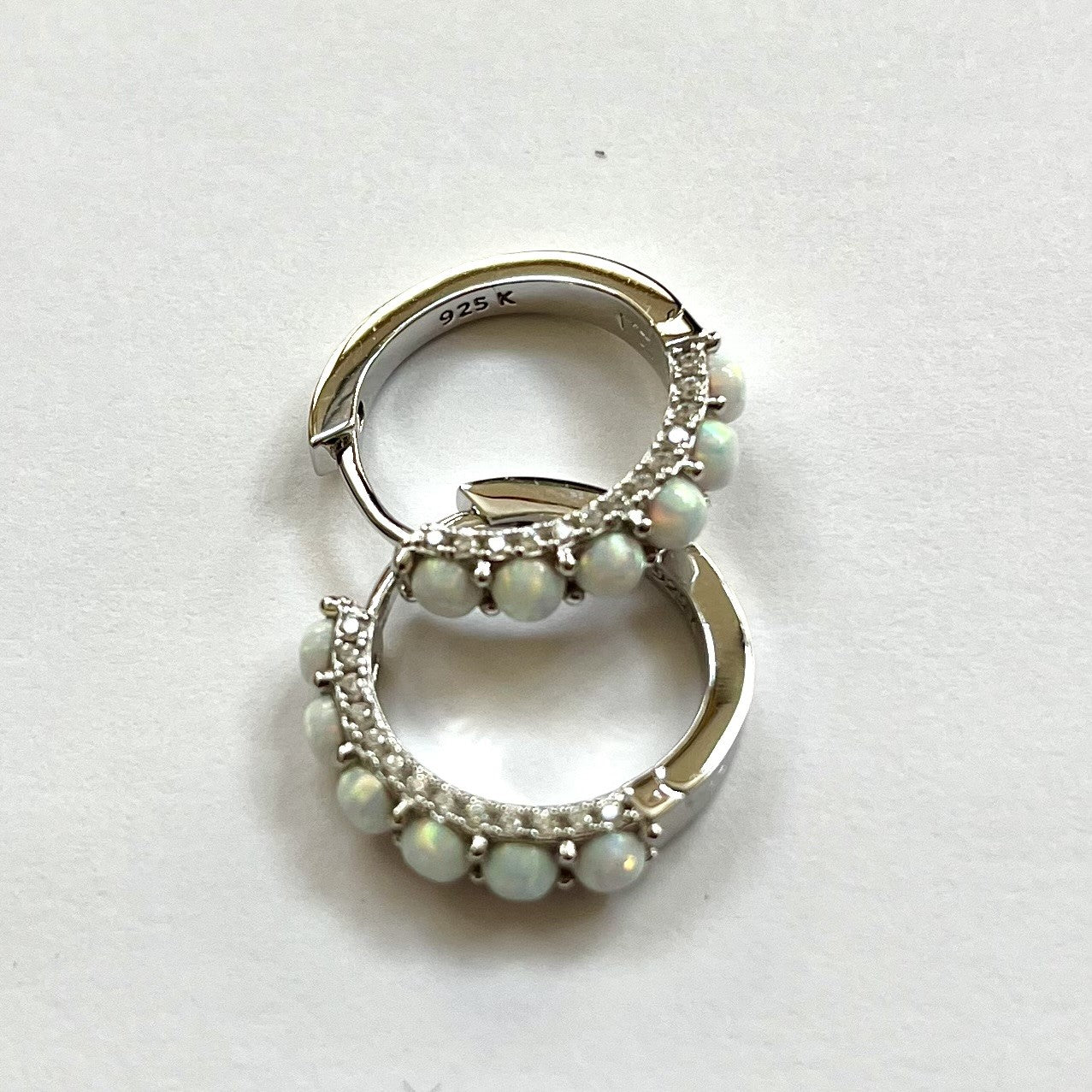 Opal Hoop Earrings