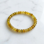 Golden Chalcedony Faceted Meditation Bracelet – Genuine Yellow Chalcedony