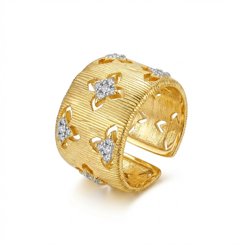 Divine Cross Cuff Ring