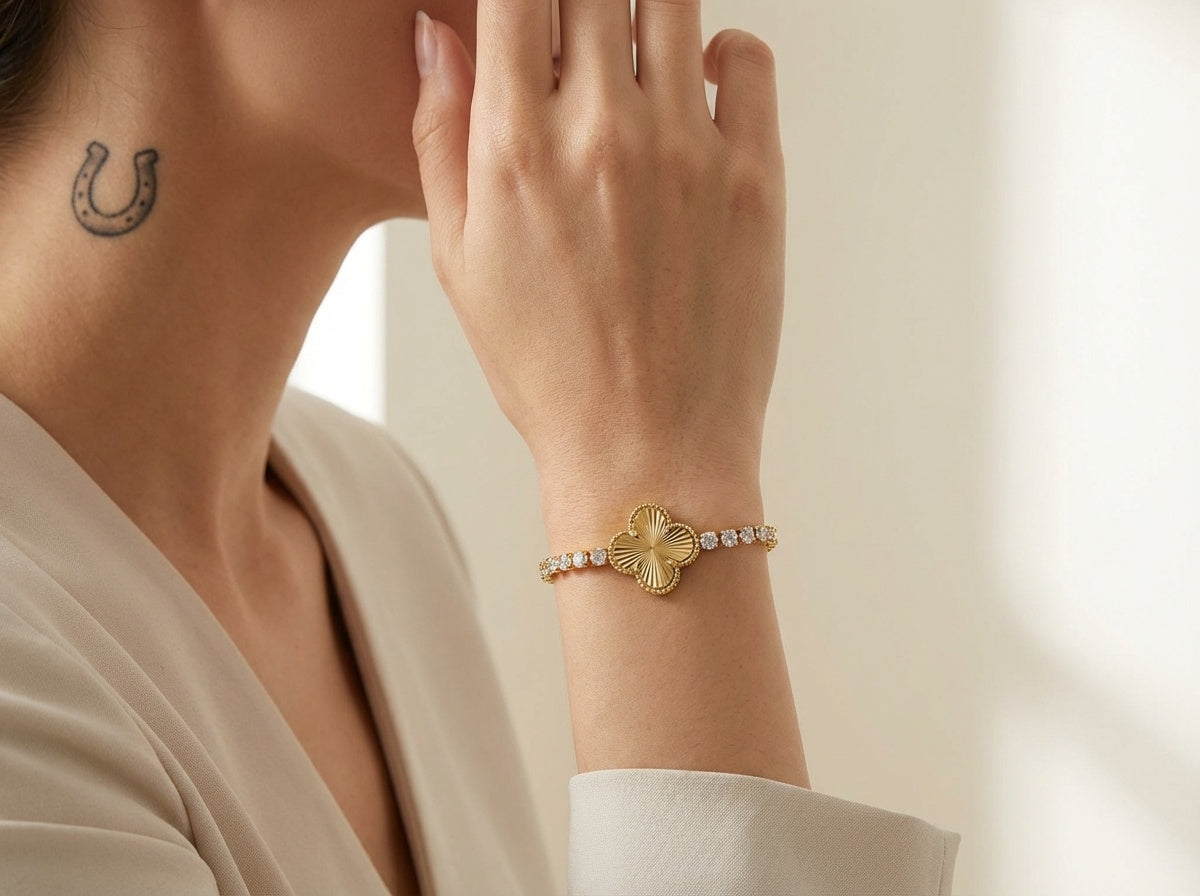 Luxe Clover Tennis Bracelet