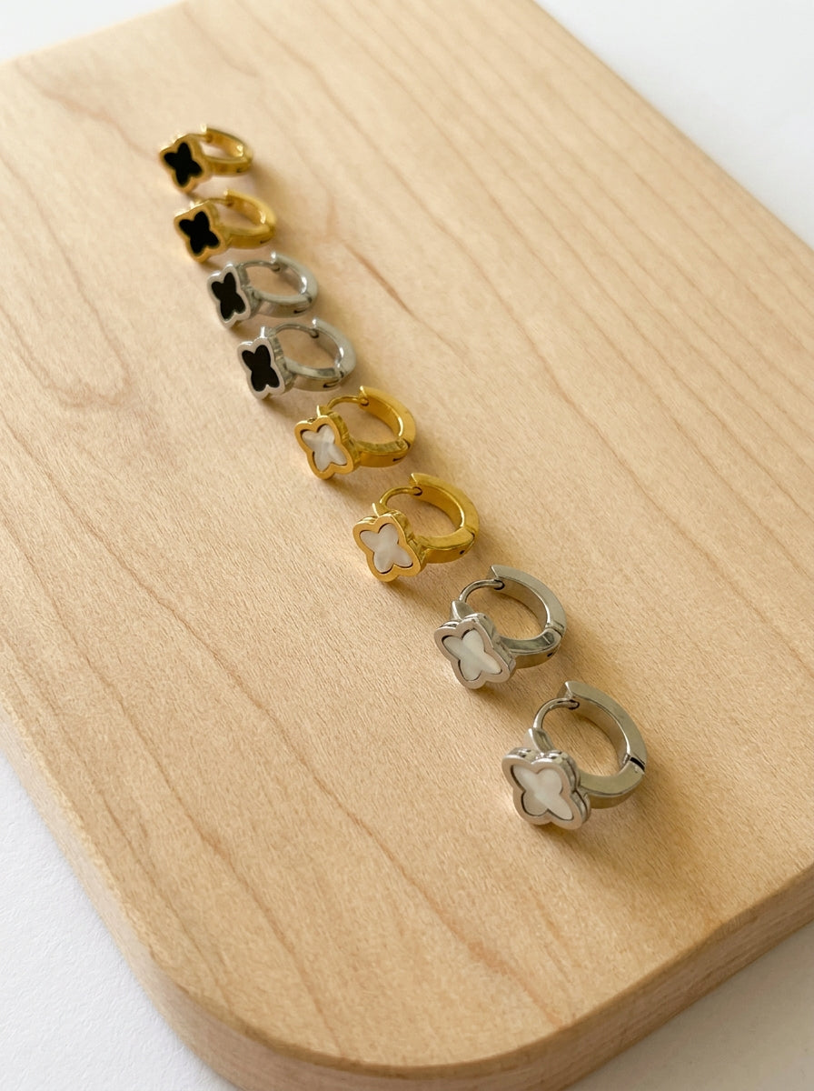 Clover Huggie Hoop Earrings