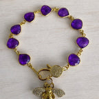 The "Queen Bee" Amethyst Station Bracelet