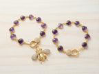 The "Queen Bee" Amethyst Station Bracelet