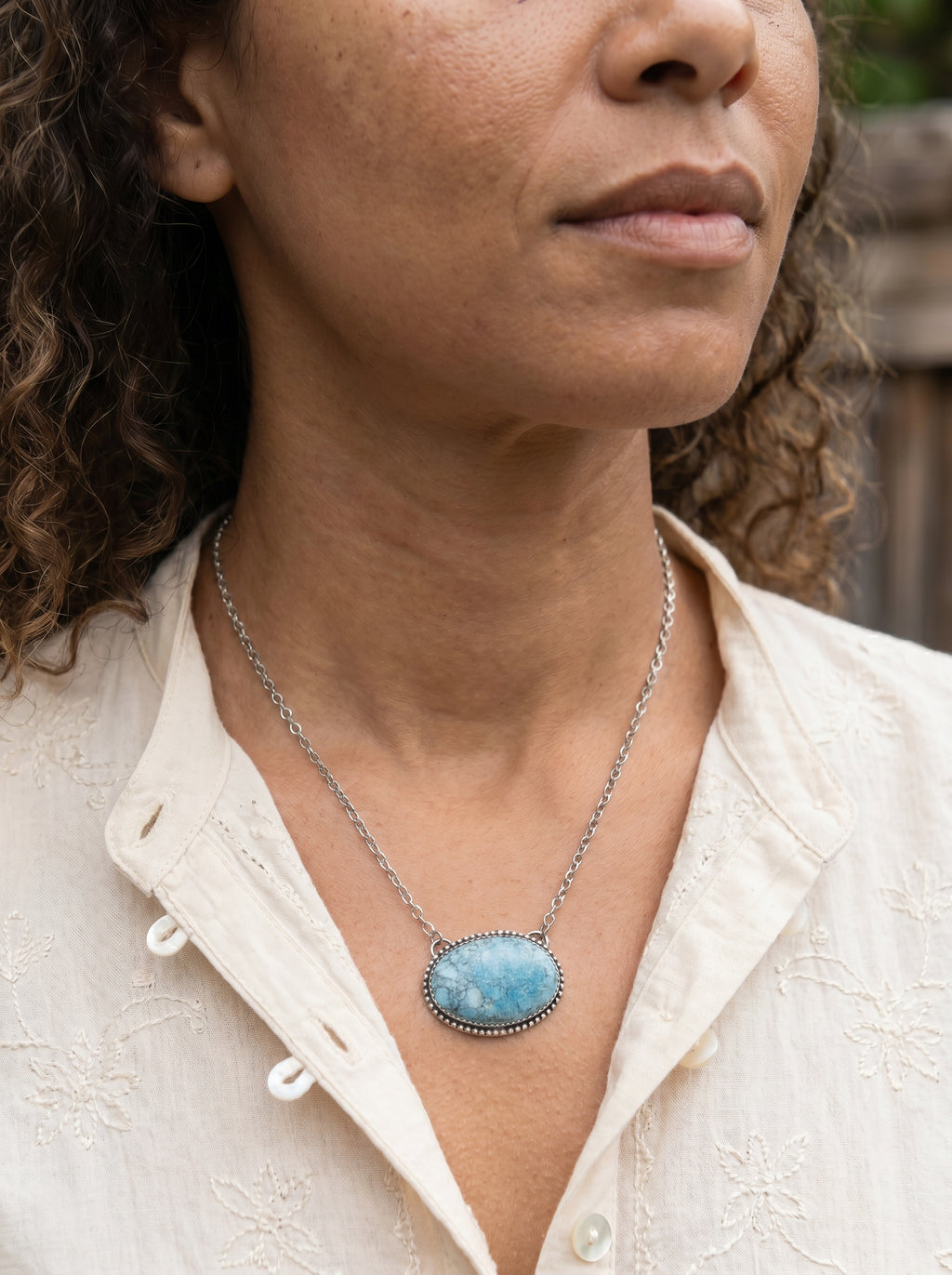 Azure Heirloom Pendant Necklace