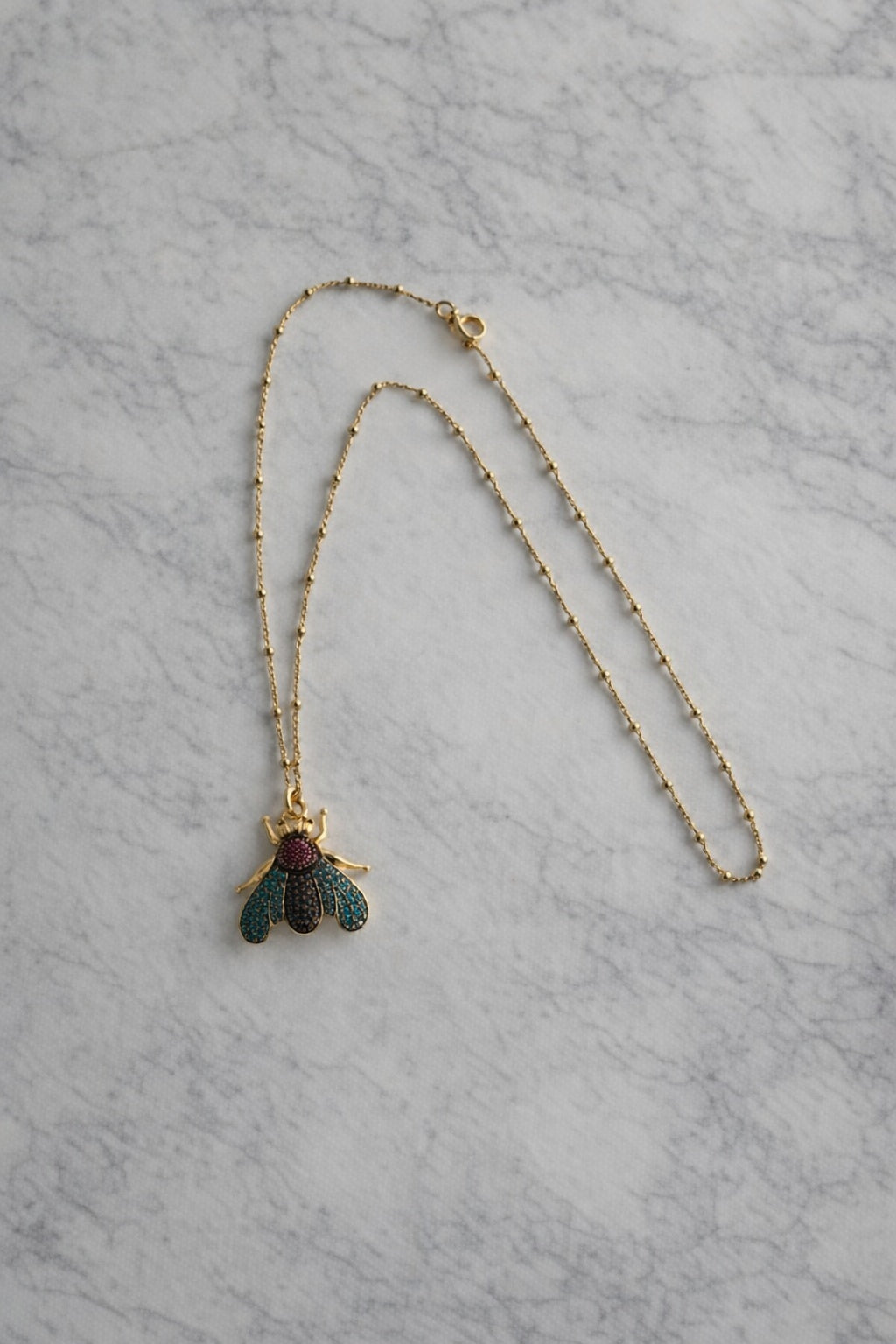 Garden Queen Bee Pendant Necklace