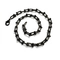 Noir Élan Adjustable Rhodium Link Necklace