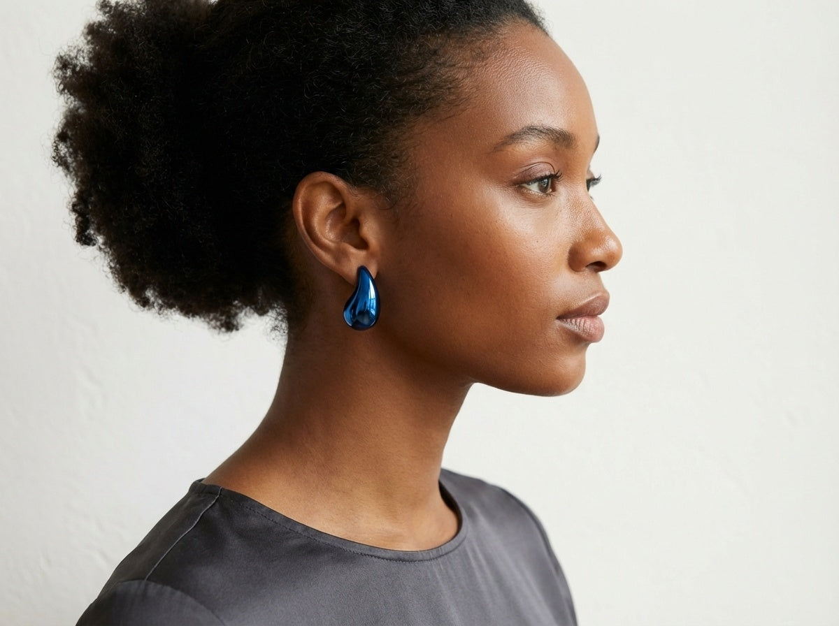 Azure Wave Hallow Earrings
