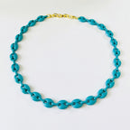 Marina Enamel Puffed Mariner Chain Necklace
