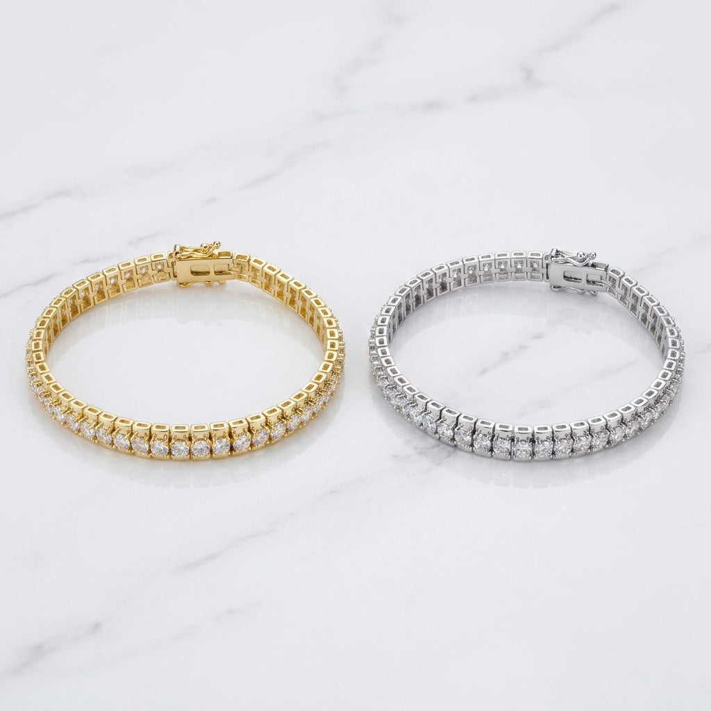 Halo Line Tennis Bracelets