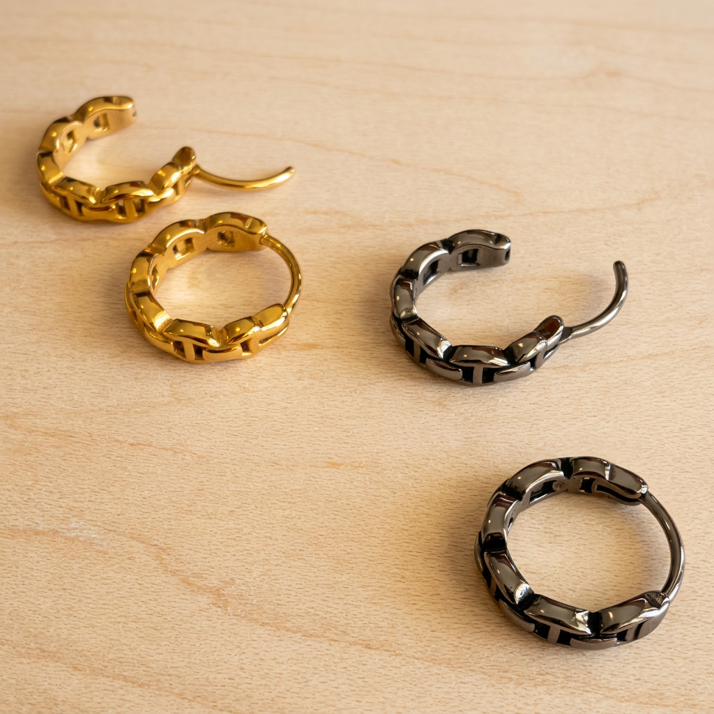 Eterna Link Hoop Earrings