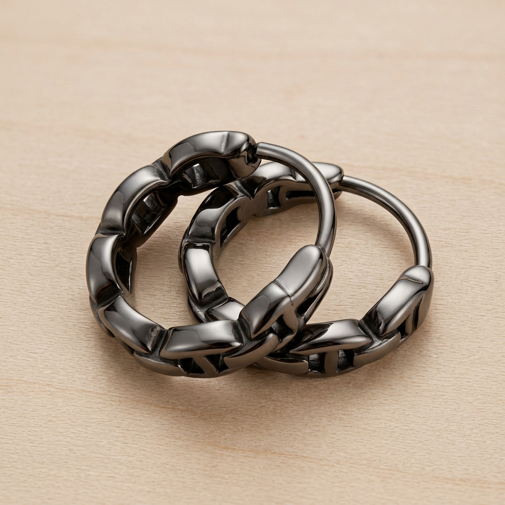 Eterna Link Hoop Earrings