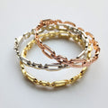 Fibbia Buckle Link Hinged Bangle Bracelet