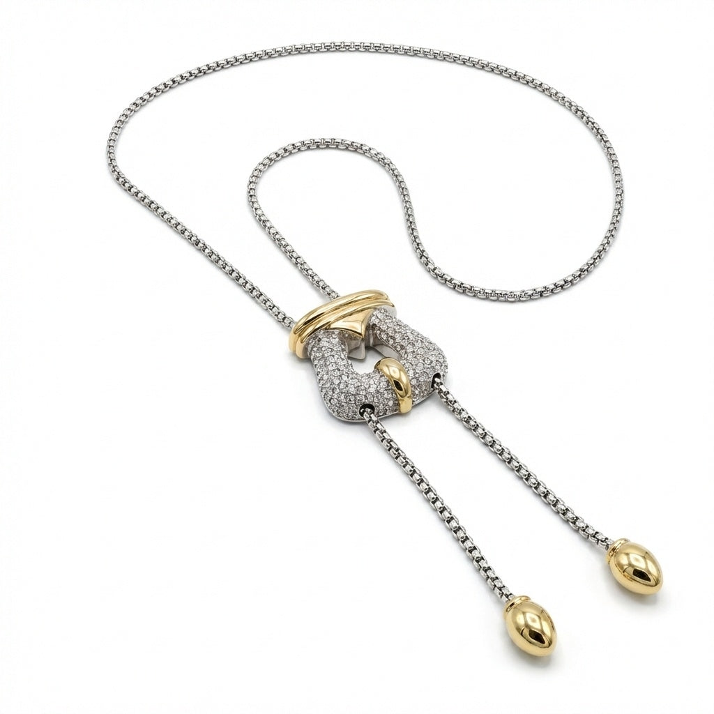 Buckle Tassel Necklace