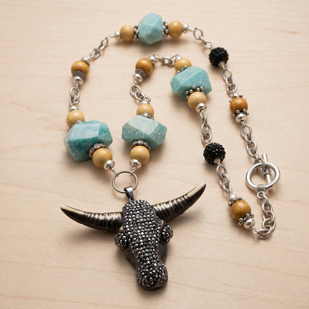 Silver Mesa Longhorn Necklace