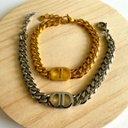 Luxe Medallion Cuban Link Bracelet