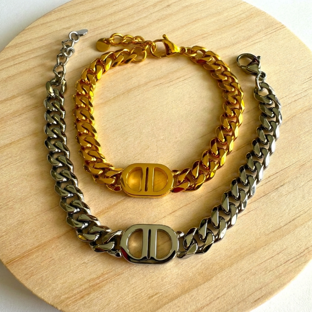 Luxe Medallion Cuban Link Bracelet
