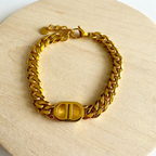 Luxe Medallion Cuban Link Bracelet