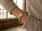 Luxe Cuban Link Bracelet with Simulated Diamond Clasp