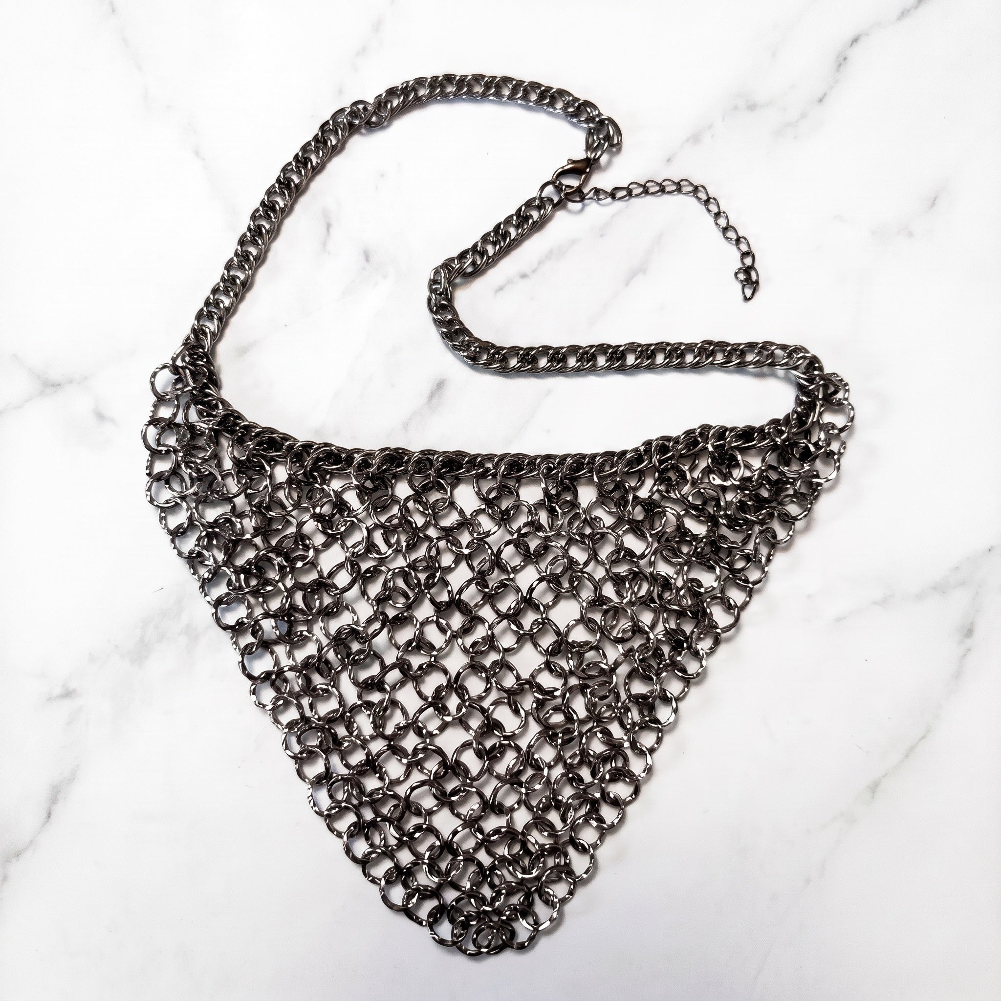 Silver Veil Statement Necklace