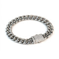 Luxe Cuban Link Bracelet with Simulated Diamond Clasp