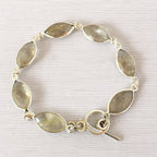 Golden Thread Rutilated Quartz Station Bracelet