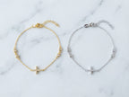Grace Sideways Cross Pavé Simulated Diamonds Bracelet