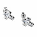Divine Sparkle Cross Earrings