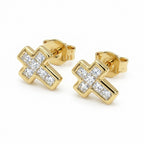 Divine Sparkle Cross Earrings