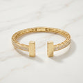 Golden Pavé Cuff Bracelet
