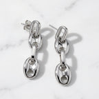 Café Link Drop Earrings