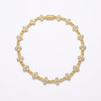 Golden Blossom Cluster Necklace