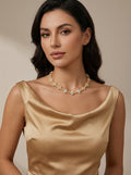 Golden Blossom Cluster Necklace