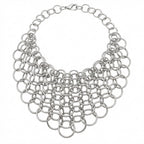 Vintage Chainmail Cascade Statement Necklace