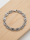 Marina Puffed Mariner Link Bracelet | Stainless Steel & 20K Gold Plated Stainless Steel