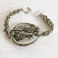 Gallop Double Horse Head Horseshoe Medallion Bracelet