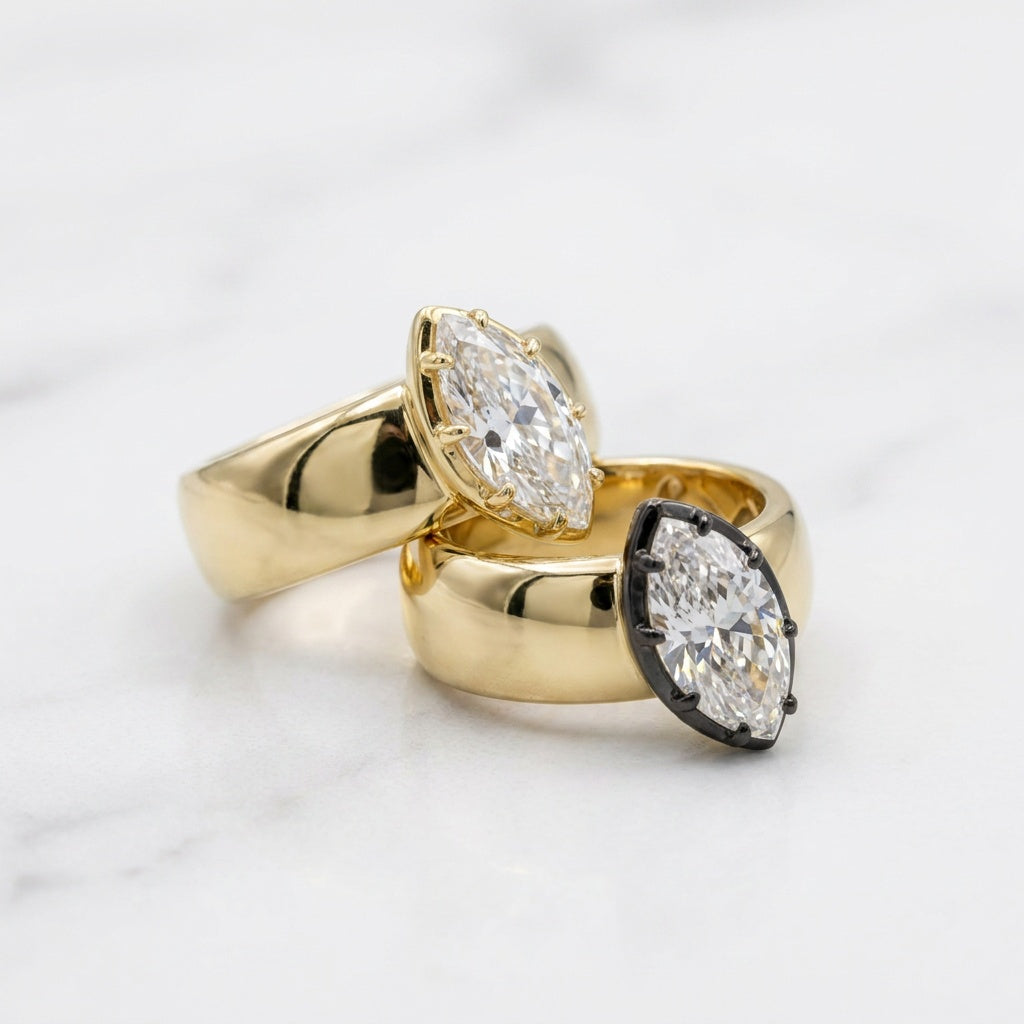 Golden Dewdrop Rings
