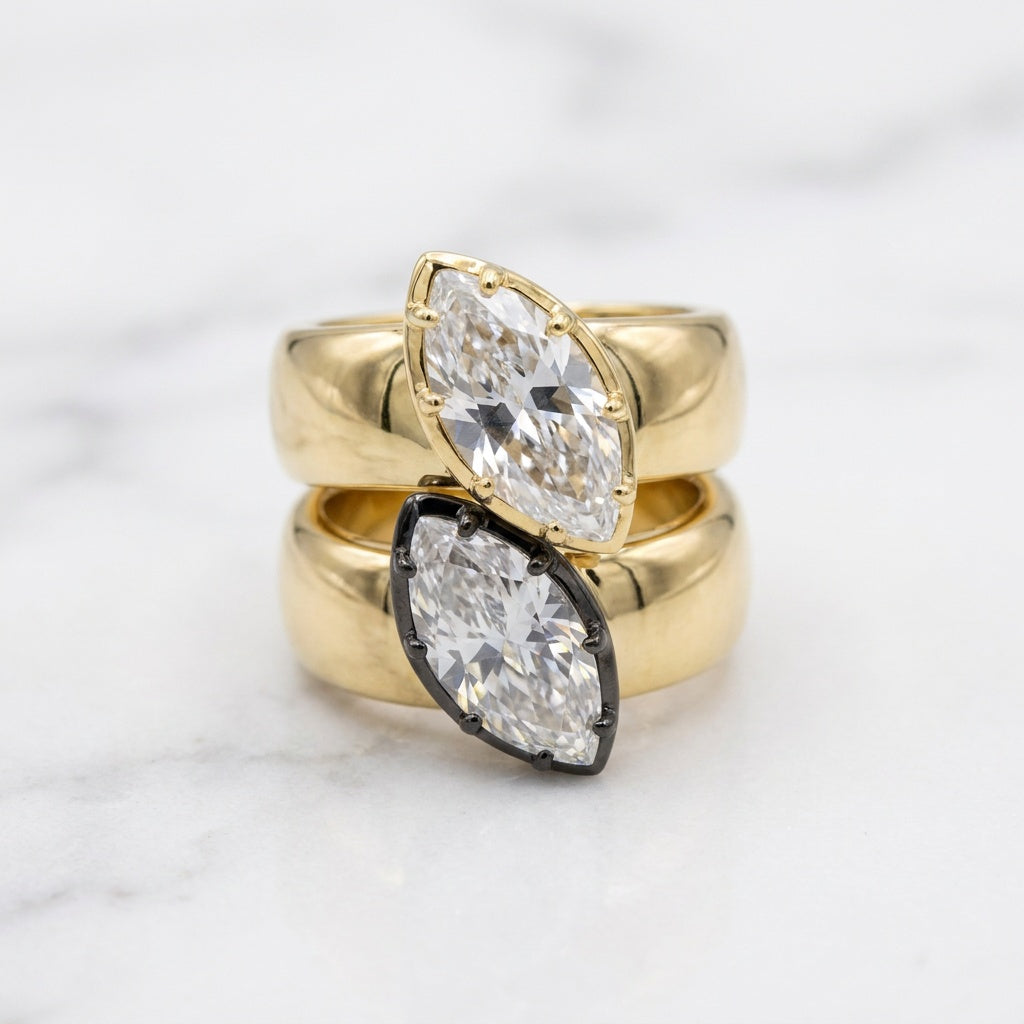 Golden Dewdrop Rings